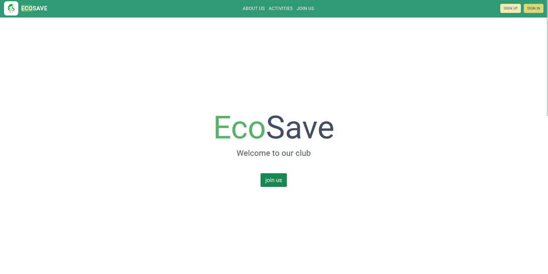 EcoSave - Sustainability Club